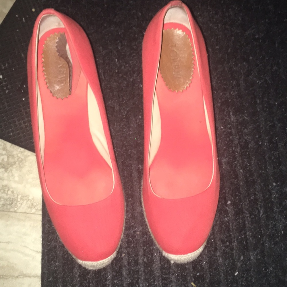 - J. Crew | Orange Seville Canvas Espadrilles